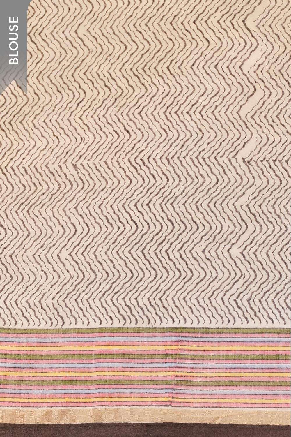 Pink Rajasthan Pure Silk Cotton Printed Sanganeri Saree image number null