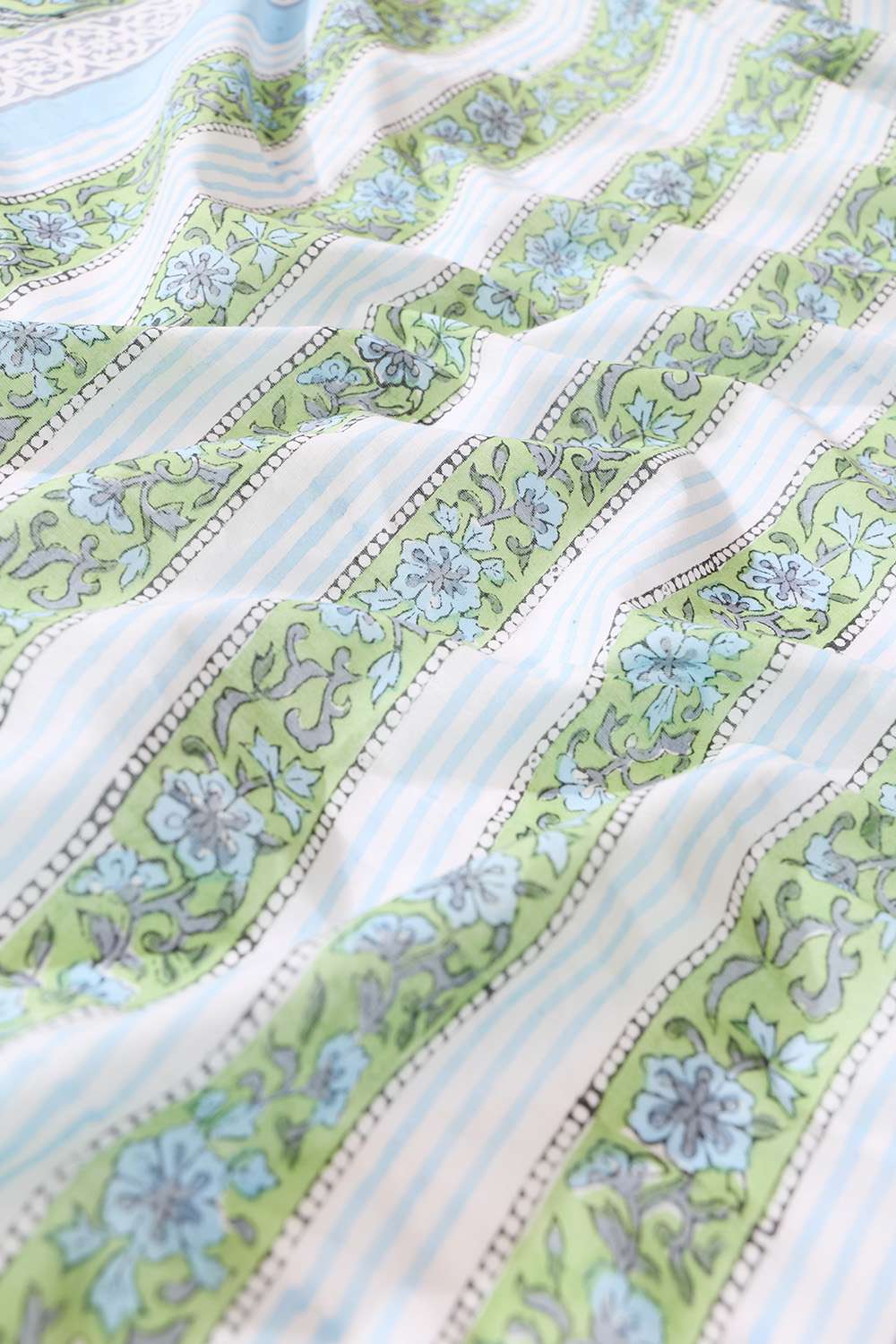 Light Green Rajasthan Pure Cotton Printed Sanganeri Saree image number null