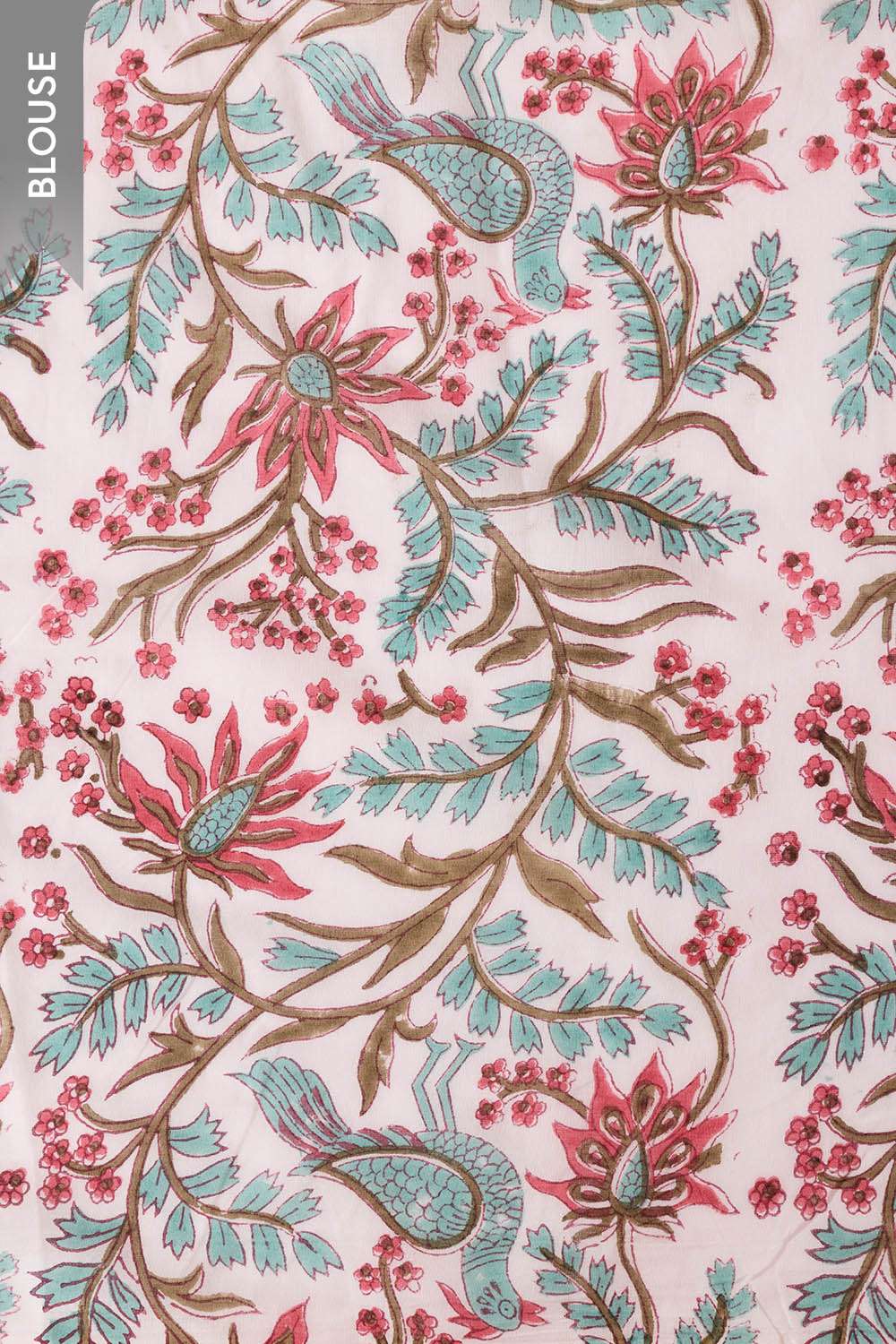 Pink Rajasthan Pure Cotton Printed Sanganeri Saree image number null