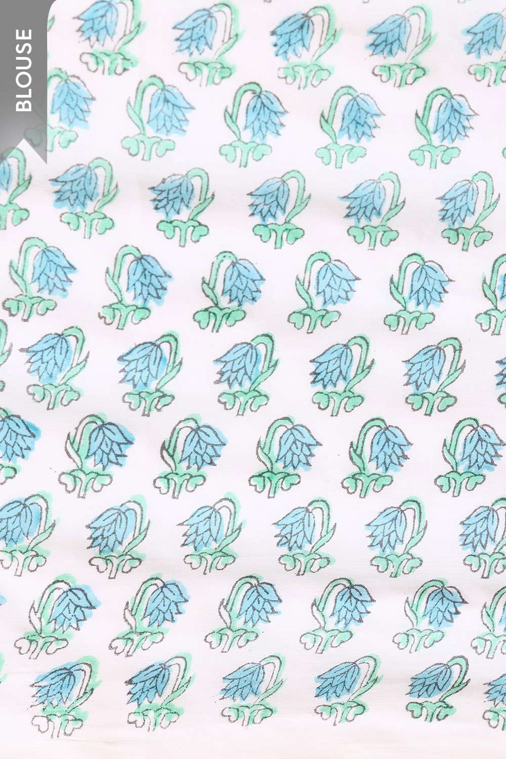Light Green Rajasthan Pure Cotton Printed Sanganeri Saree image number null