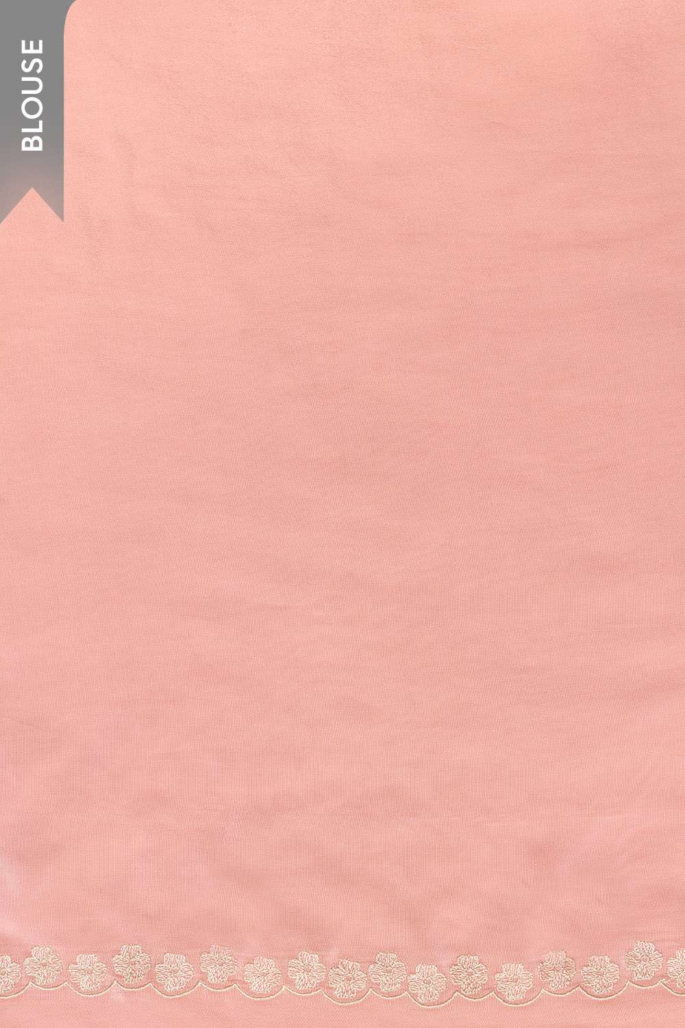 Light Pink Viscose Organza Embroidered Saree image number null
