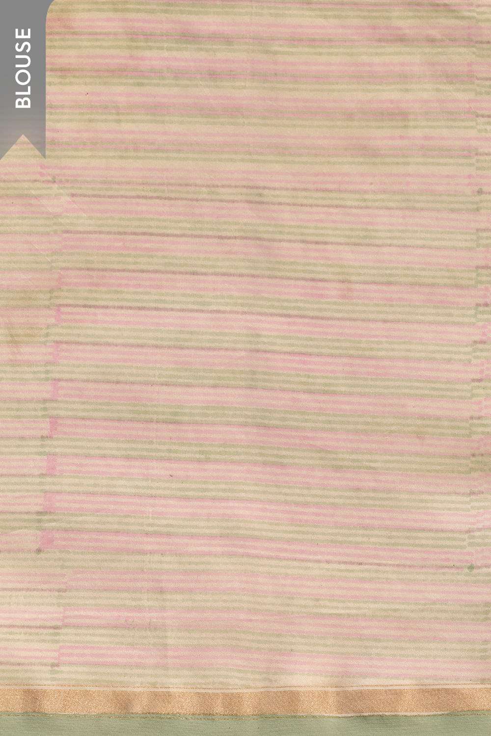Light Green Rajasthan Pure Silk Cotton Printed Sanganeri Saree image number null