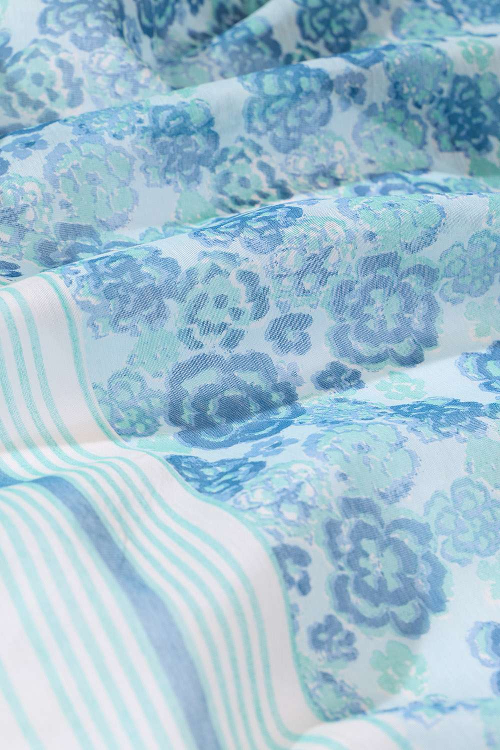 Blue Rajasthan Screen Printed Pure Silk Cotton Saree image number null