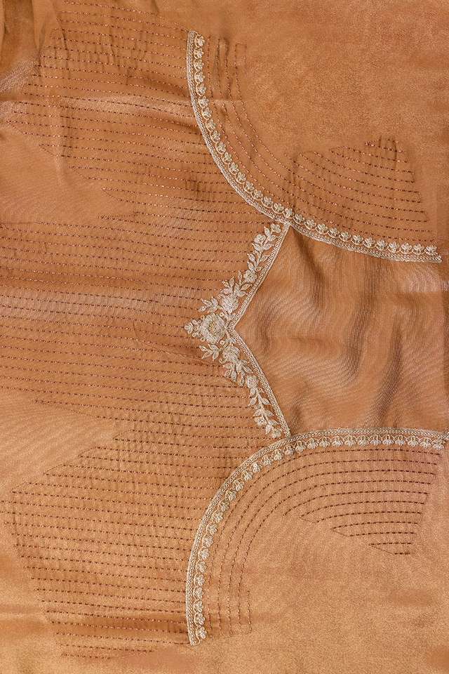 Light Pink Viscose Tissue Embroidered Saree thumbnail image number null