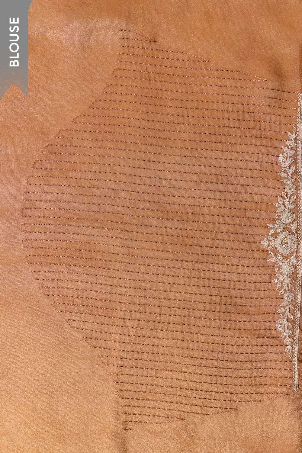 Light Pink Viscose Tissue Embroidered Saree image number null