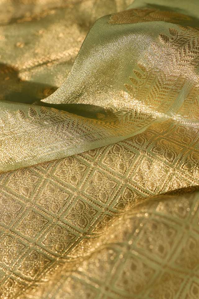 Light Blue Woven Viscose Tissue Saree thumbnail image number null