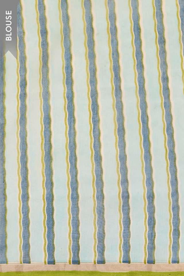 Blue Rajasthan Pure Silk Cotton Screen Printed Saree thumbnail image number null