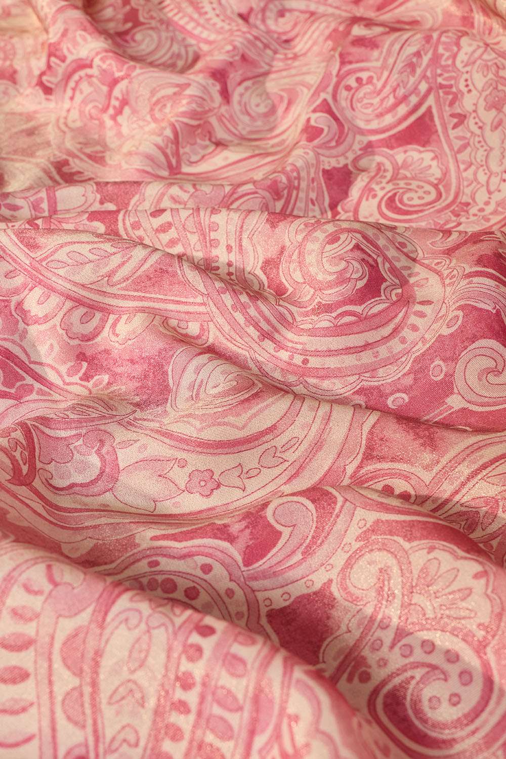 Pink Printed Viscose Tissue Saree image number null