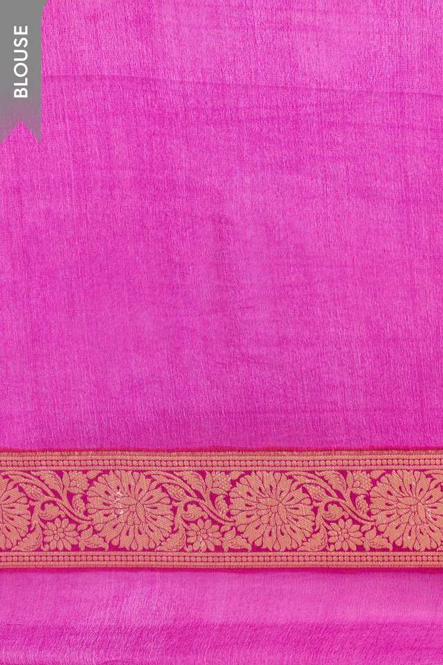 Pink Pure Silk Georgette Cutwork Banarasi Saree thumbnail image number null