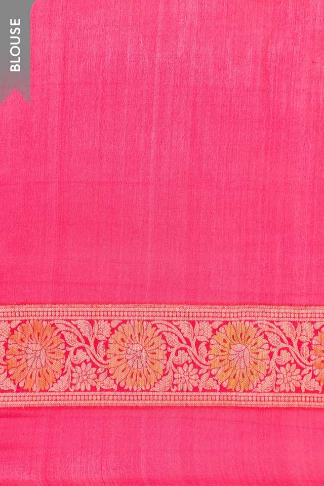Pink Pure Silk Georgette Cutwork Banarasi Saree thumbnail image number null