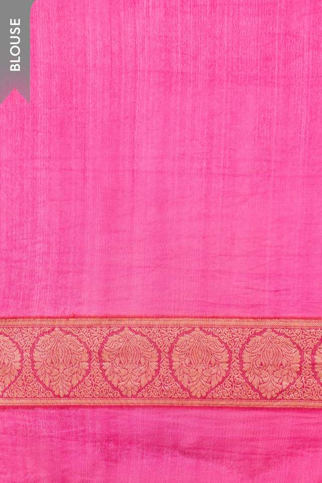Pink Pure Silk Georgette Cutwork Banarasi Saree thumbnail image number null