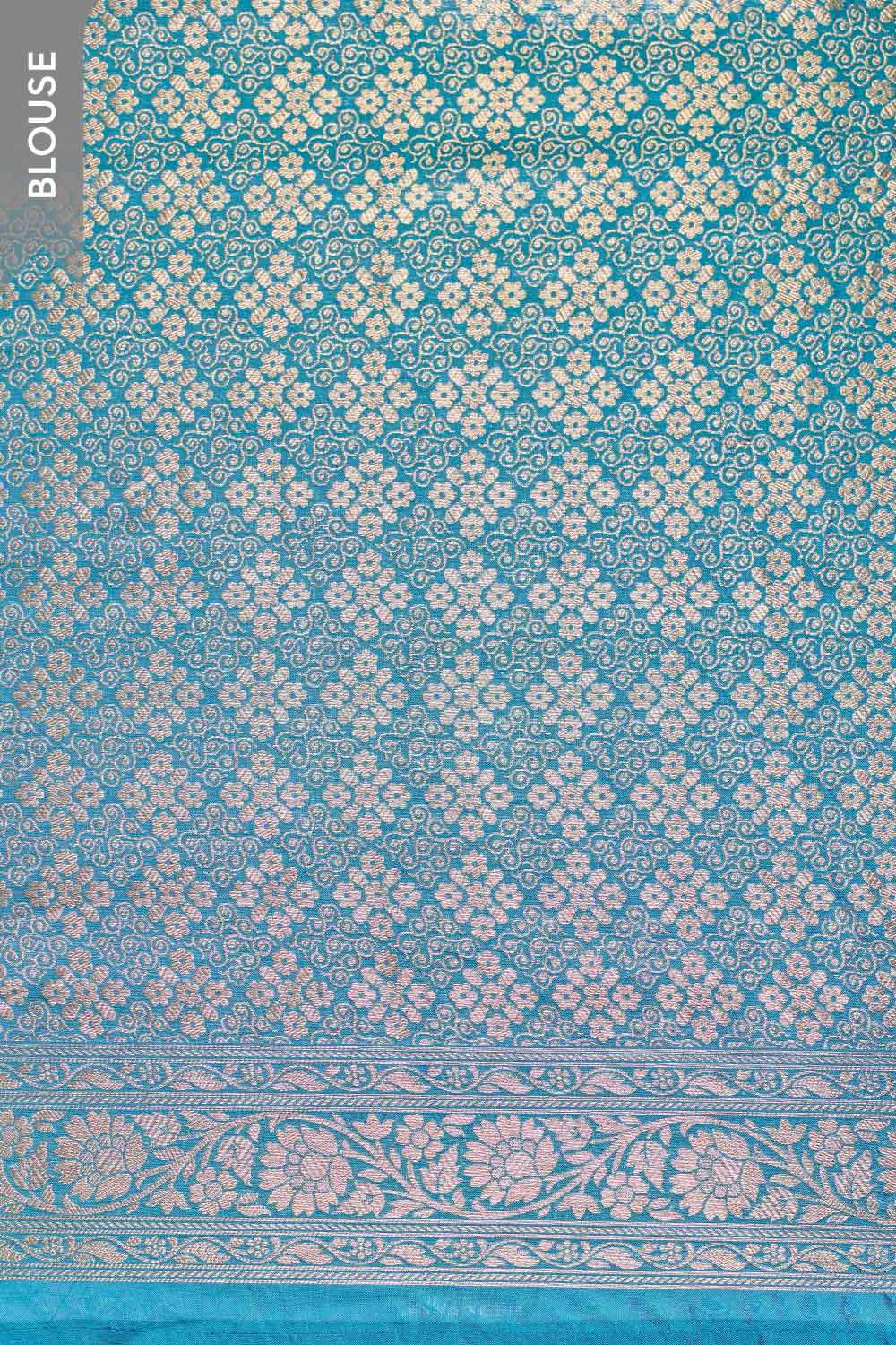Blue Woven Pure Viscose Saree image number null