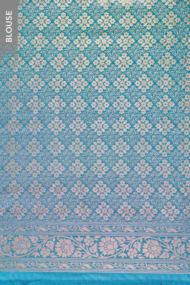 Blue Woven Pure Viscose Saree thumbnail image number null