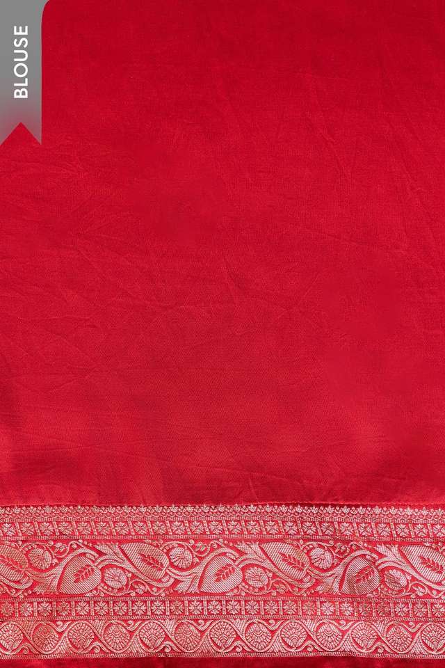 Red Woven Pure Viscose Saree thumbnail image number null