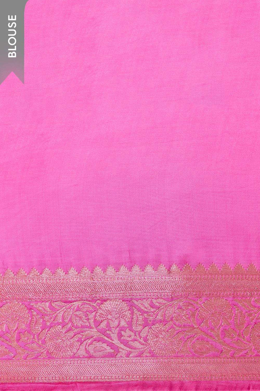 Pink Woven Pure Viscose Saree image number null