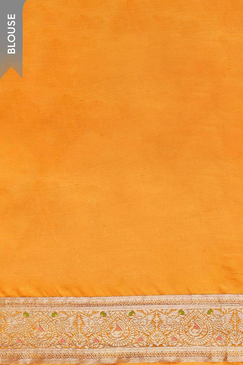 Orange Woven Pure Viscose Saree image number null