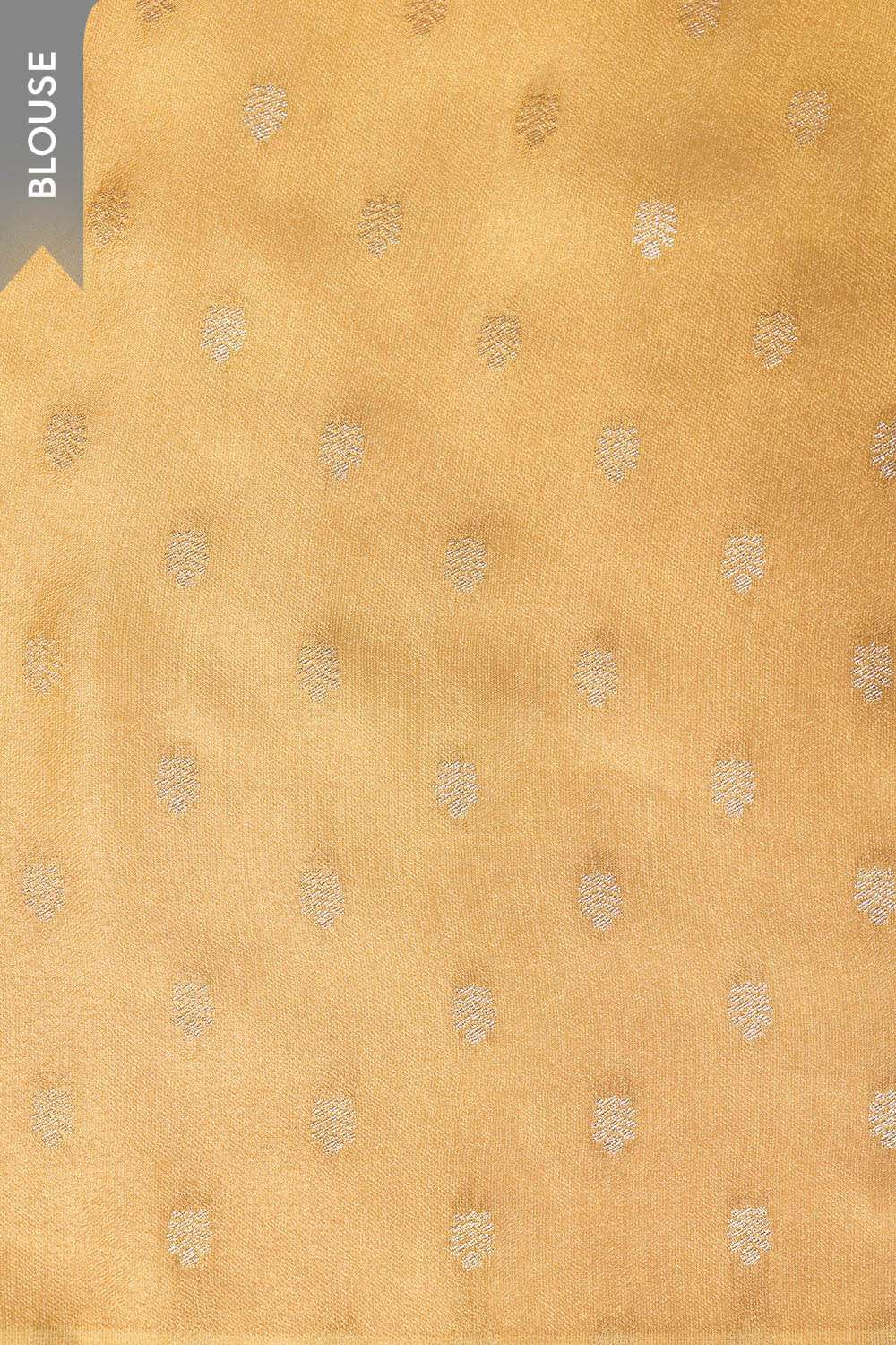 Yellow Printed Viscose Tissue Saree image number null