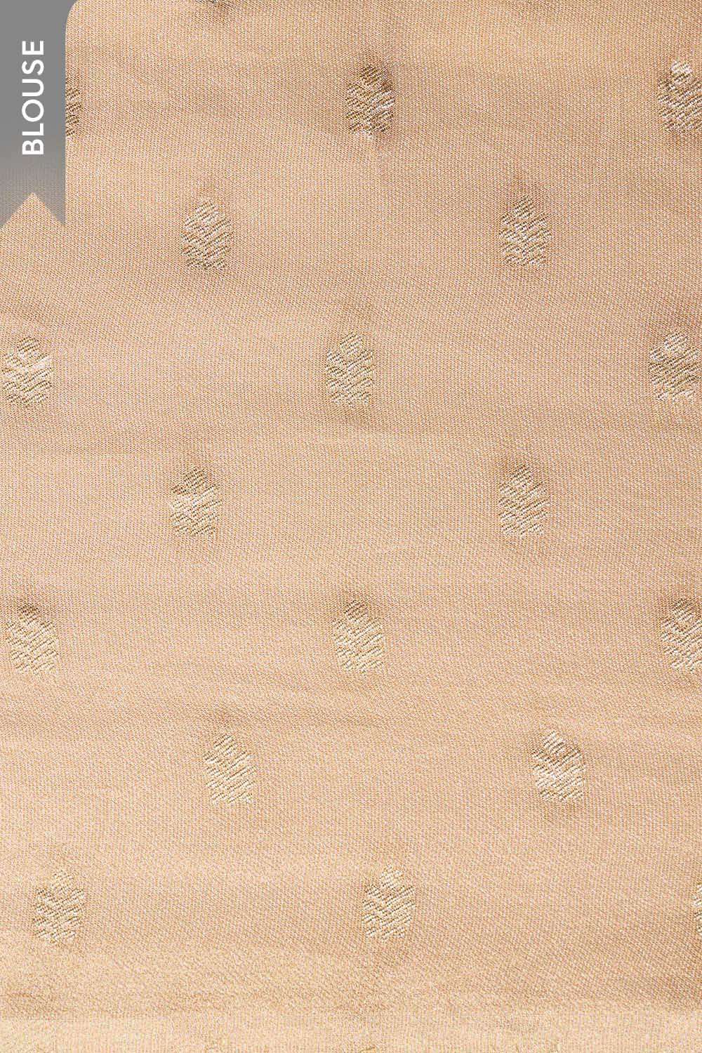 Beige Printed Viscose Tissue Saree image number null