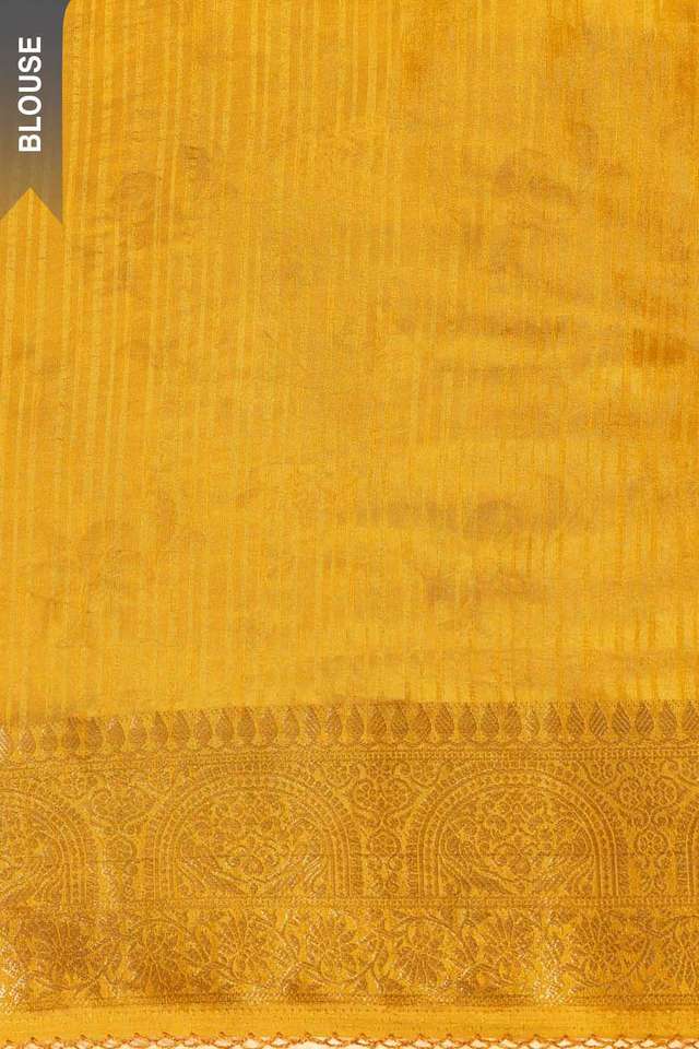 Yellow Pure Viscose Printed Saree thumbnail image number null
