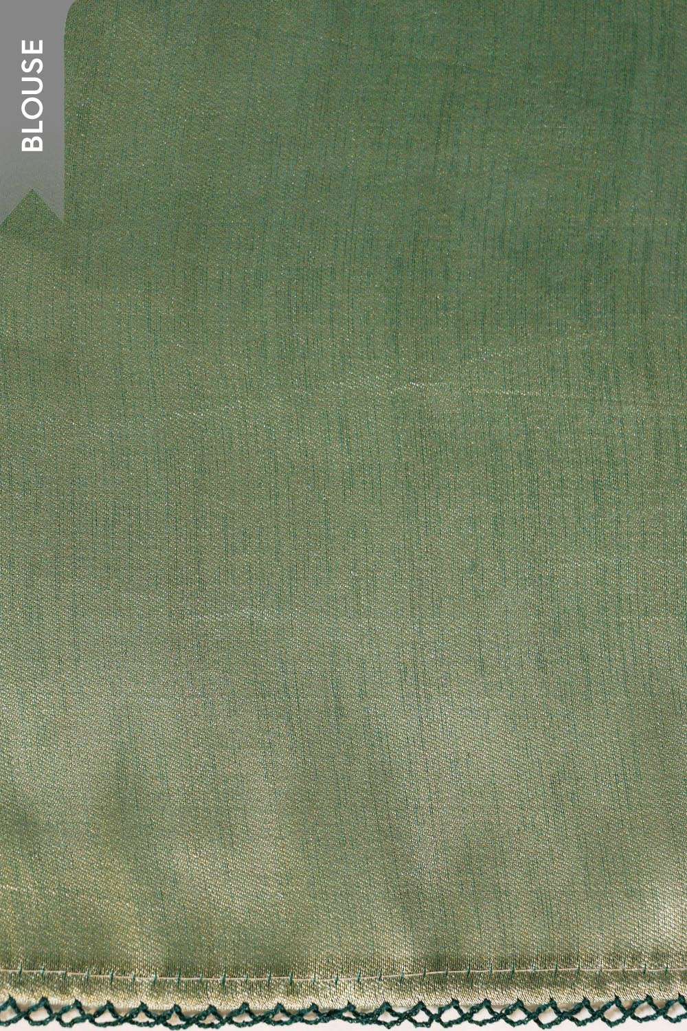 Green Printed Viscose Tissue Saree image number null