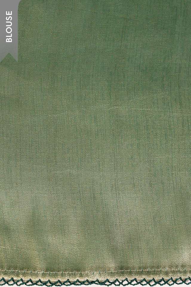 Green Printed Viscose Tissue Saree thumbnail image number null