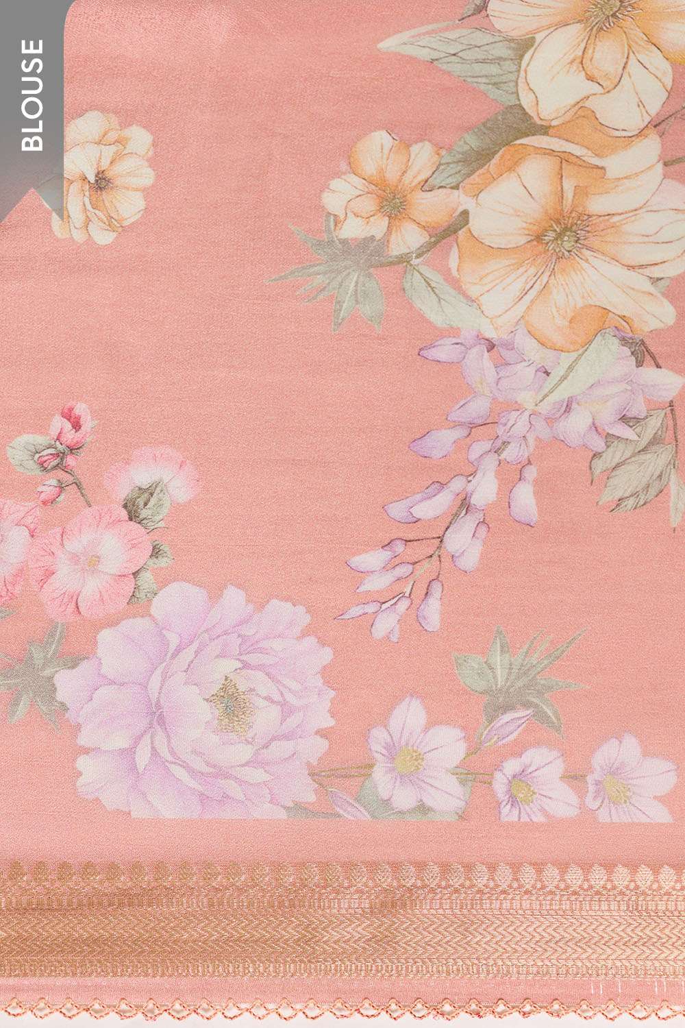 Pink   Printed Pure Viscose Saree image number null