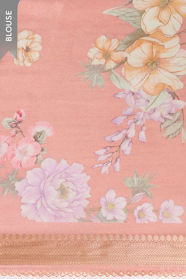 Pink   Printed Pure Viscose Saree thumbnail image number null