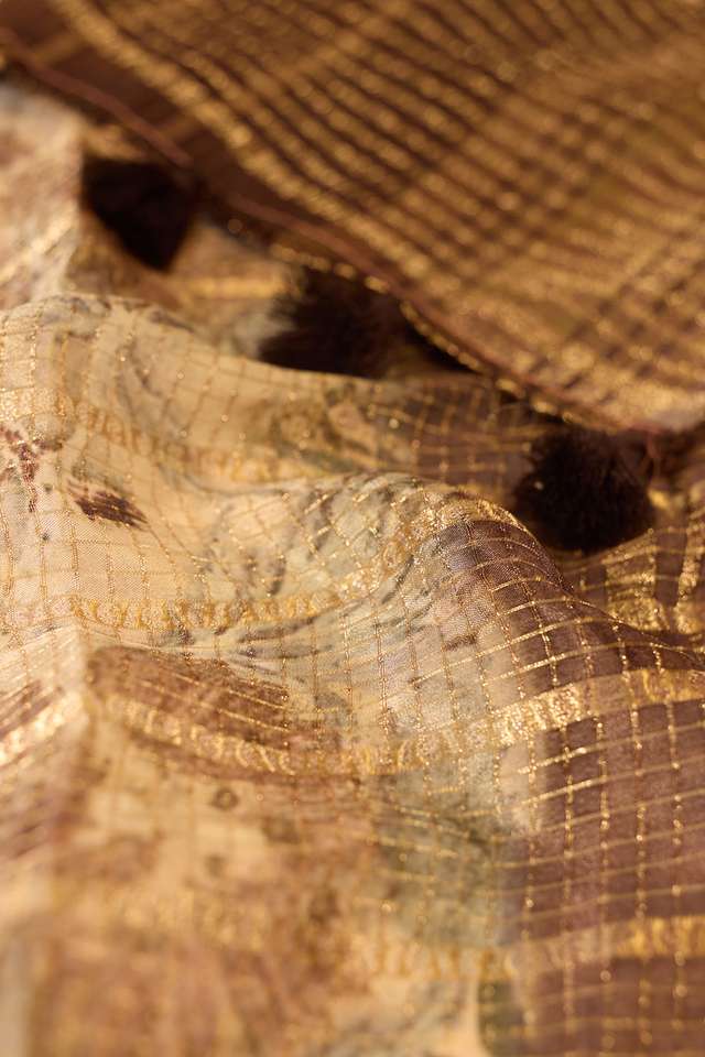 Multi Printed Pure Viscose Saree thumbnail image number null