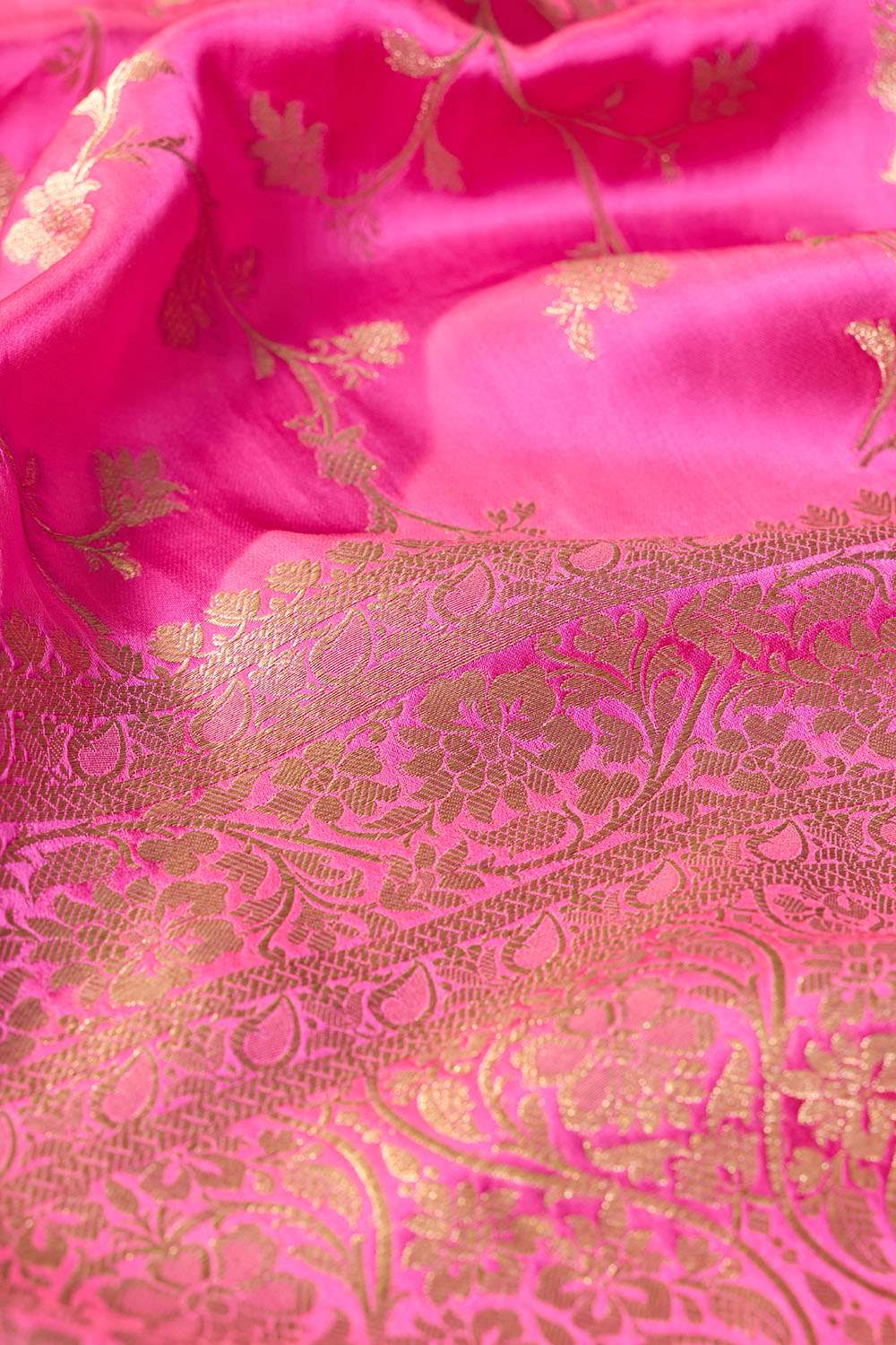 Pink Woven Pure Viscose Saree image number null