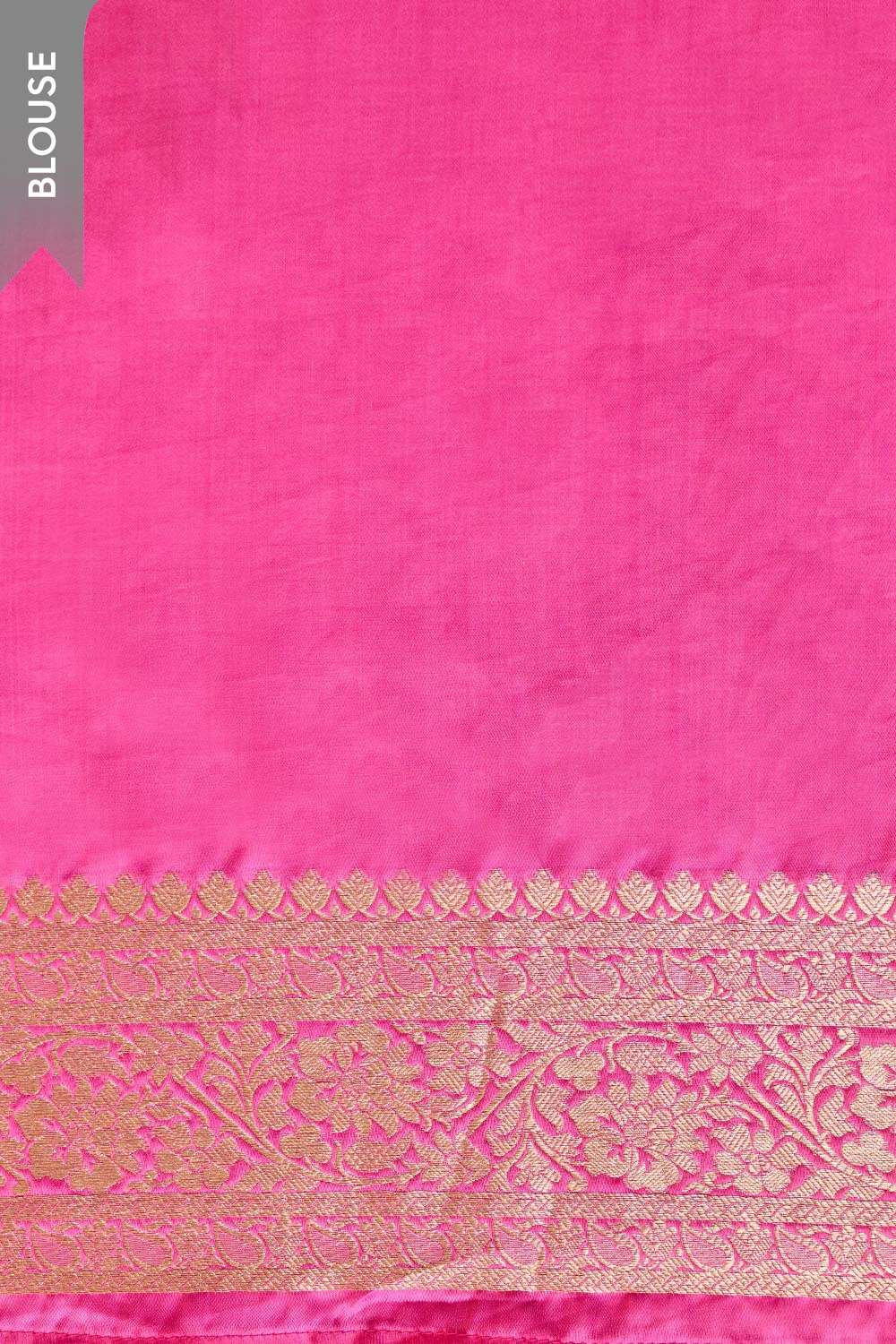 Pink Woven Pure Viscose Saree image number null