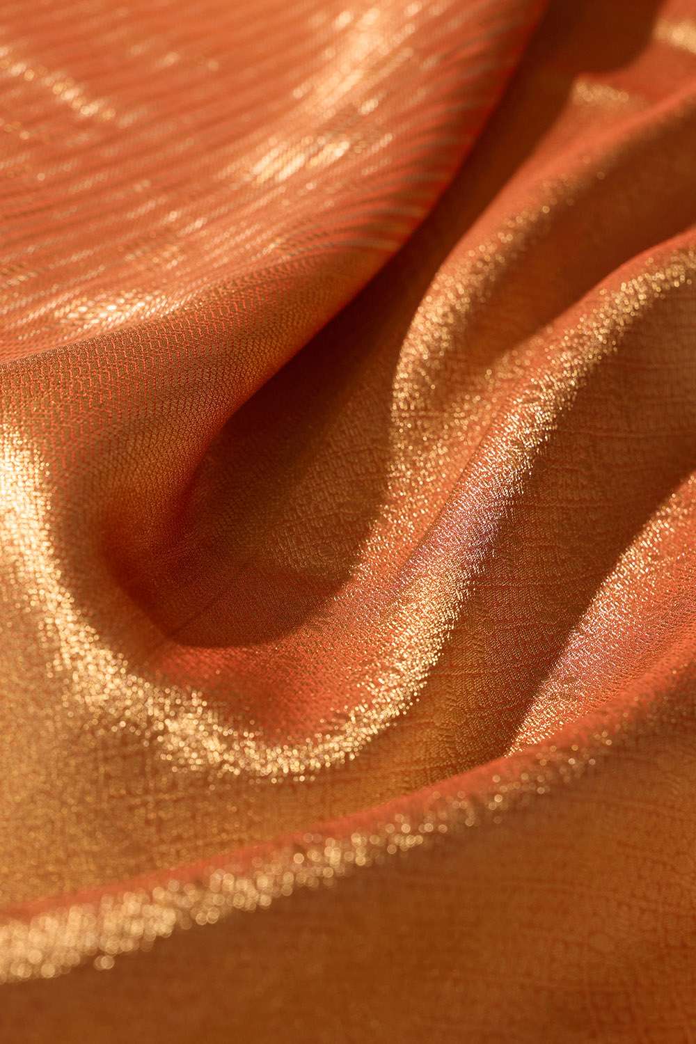 Light Red Viscose Tissue Woven Saree image number null
