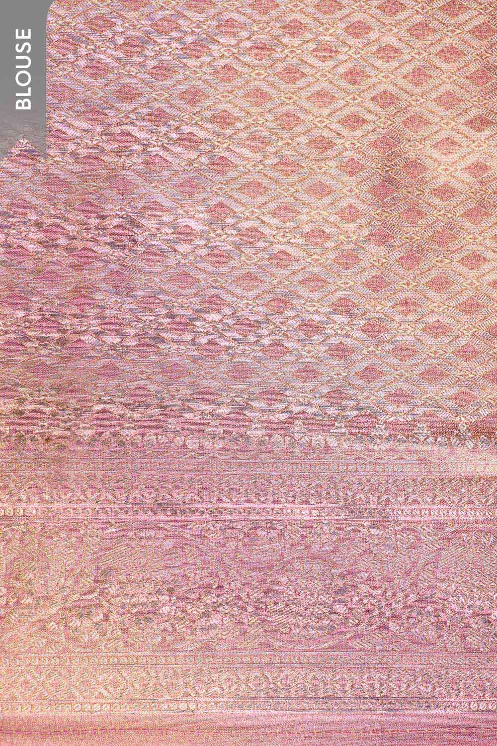 Light Pink   Woven Viscose Tissue Saree image number null