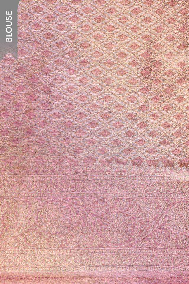 Light Pink   Woven Viscose Tissue Saree thumbnail image number null