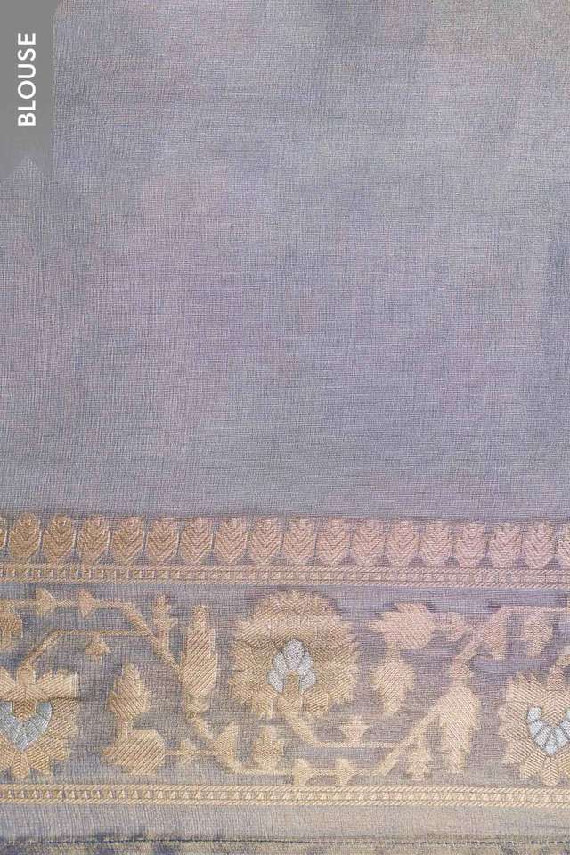 Blue   Woven Viscose Tissue Saree thumbnail image number null
