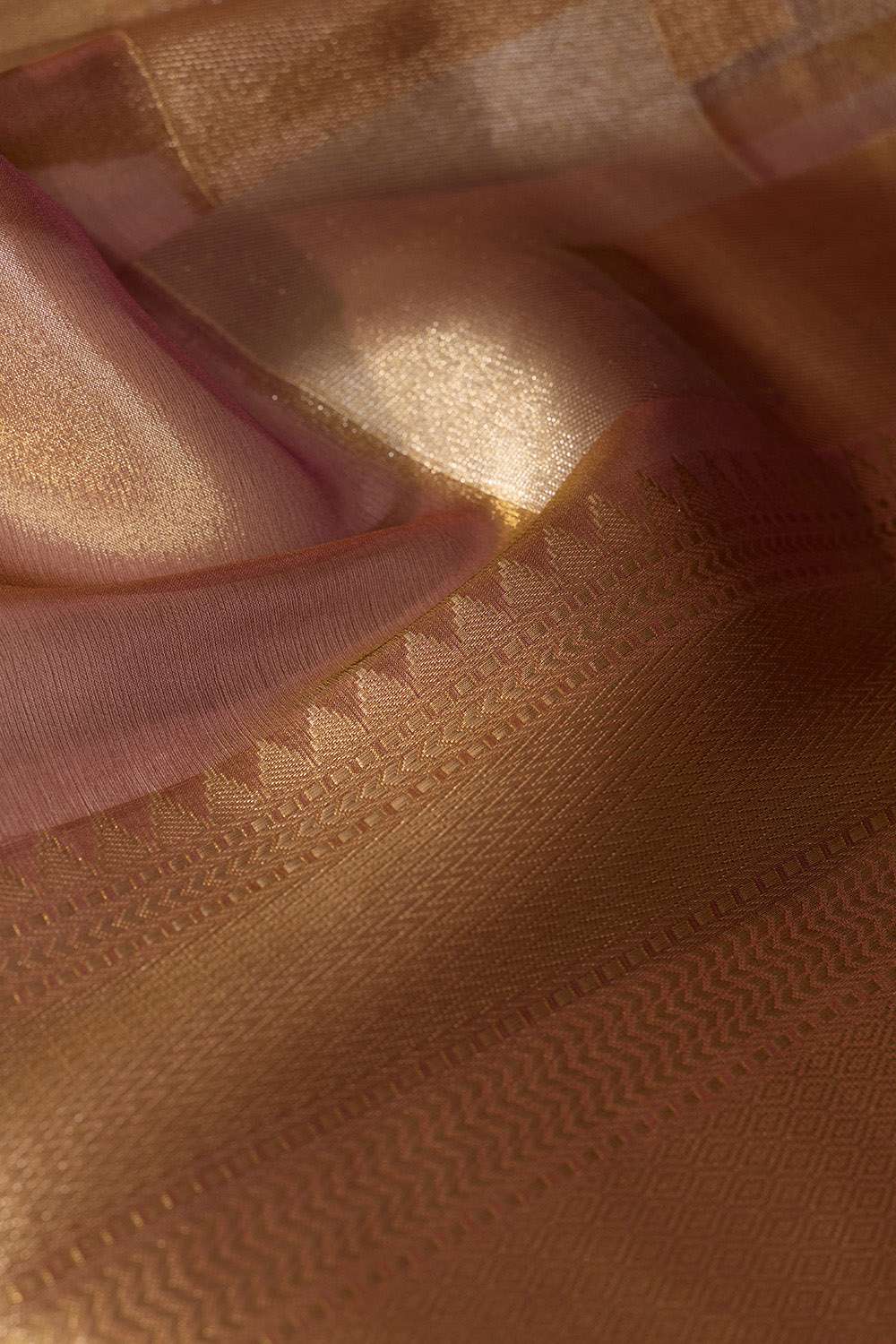 Brown Woven Viscose Tissue Saree image number null