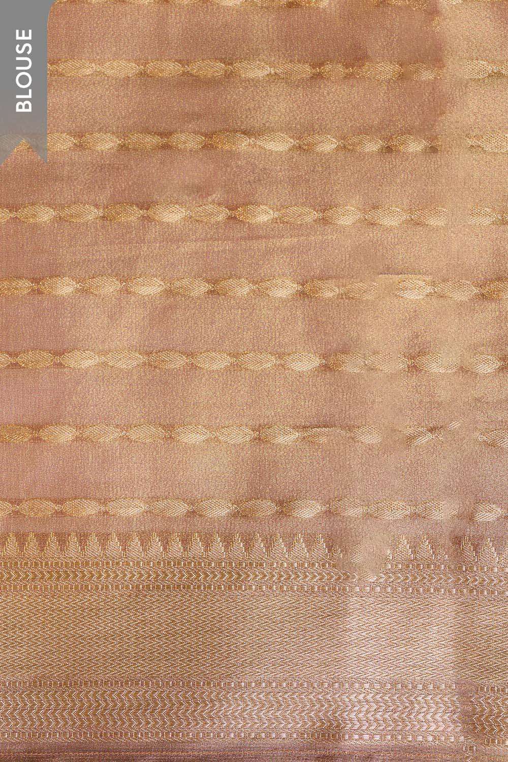 Brown Woven Viscose Tissue Saree image number null