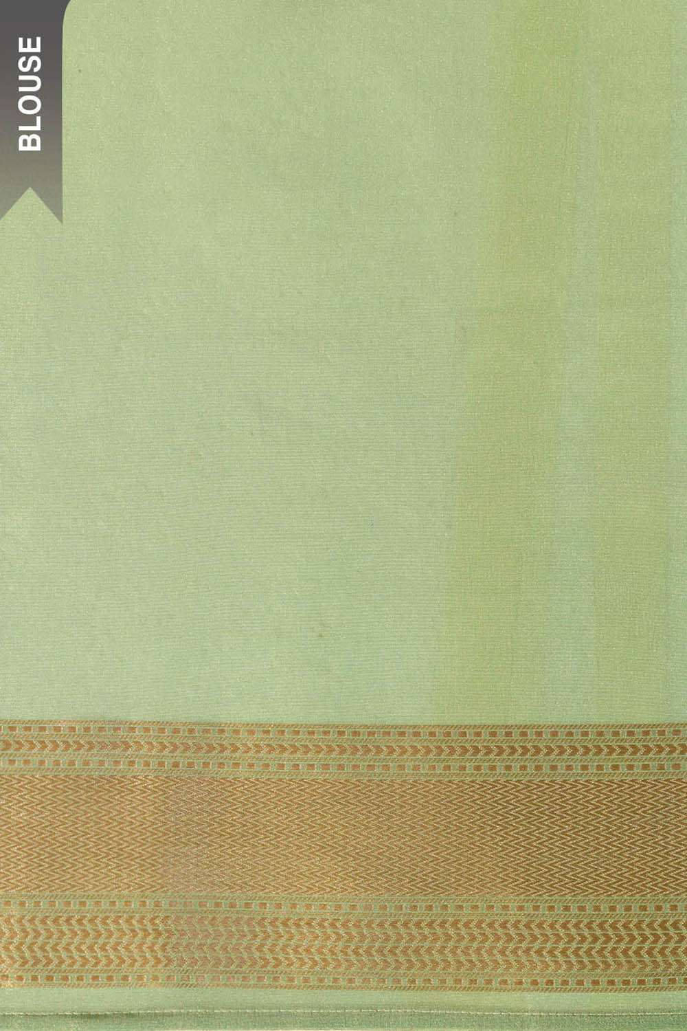 Light Blue Viscose Tissue Woven Saree image number null