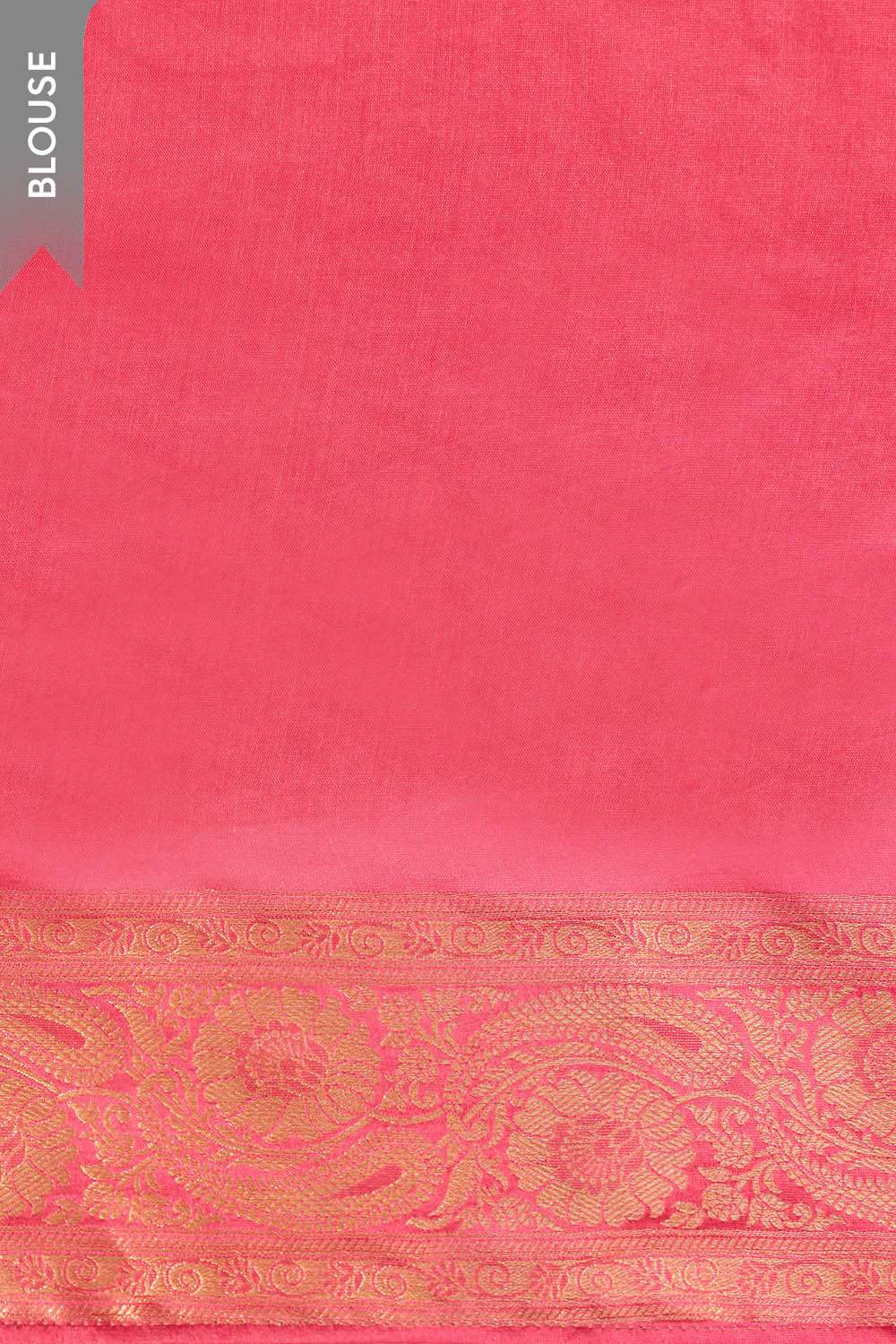 Pink Viscose Tissue Woven Saree image number null