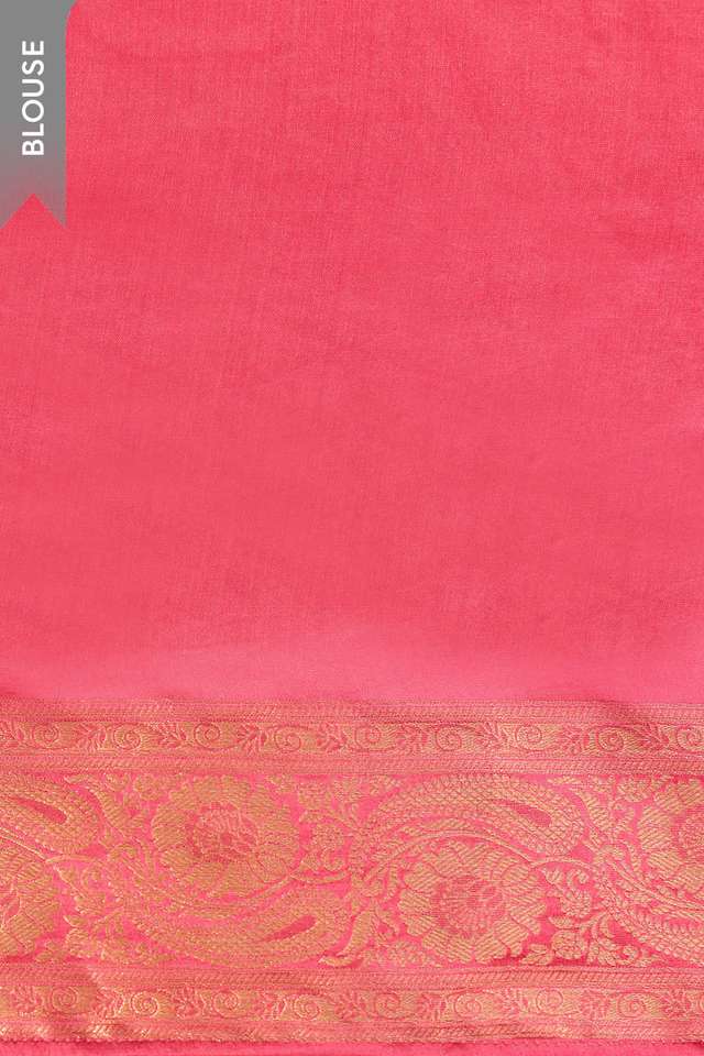 Pink Viscose Tissue Woven Saree thumbnail image number null