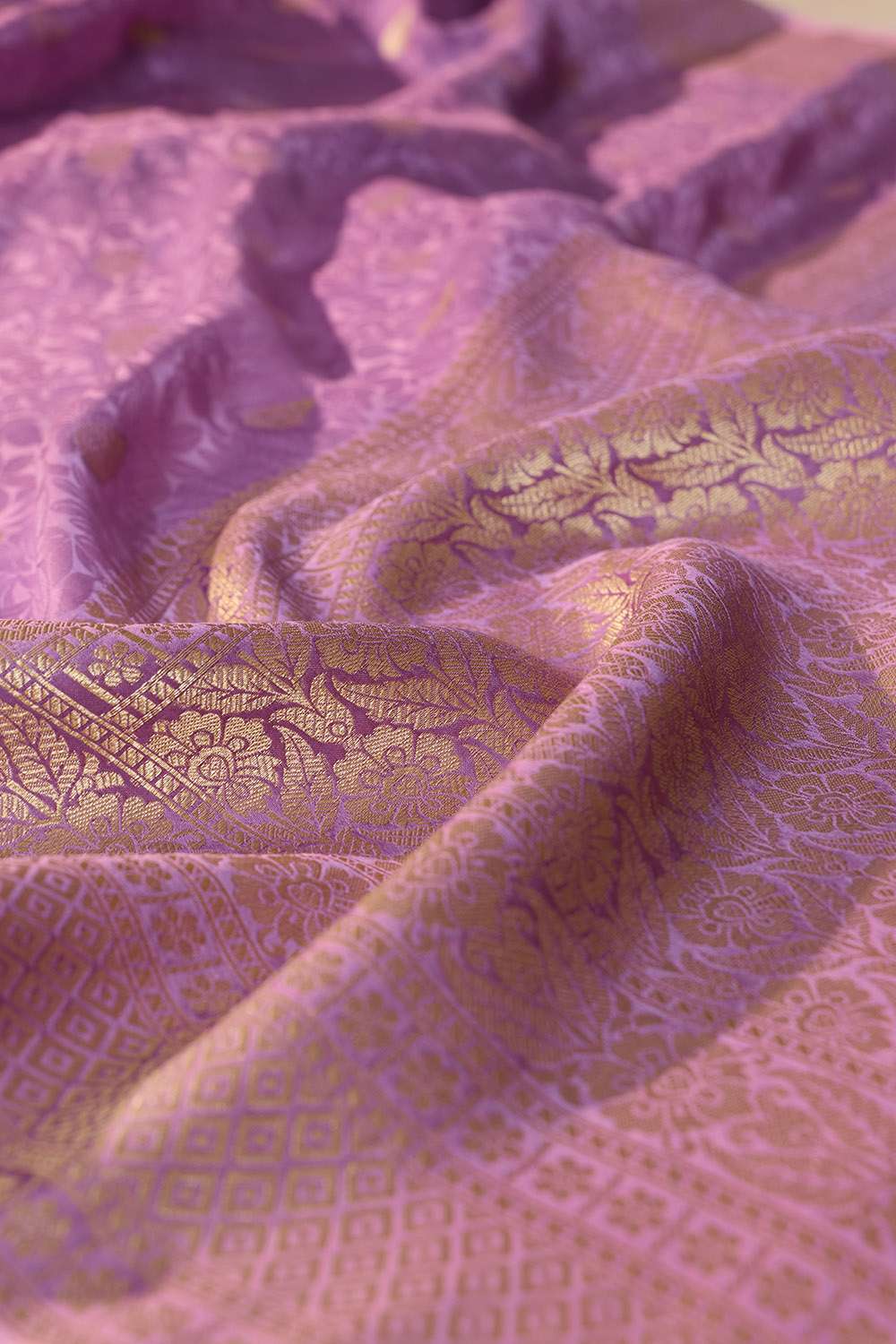 Violet Woven Pure Viscose Saree image number null