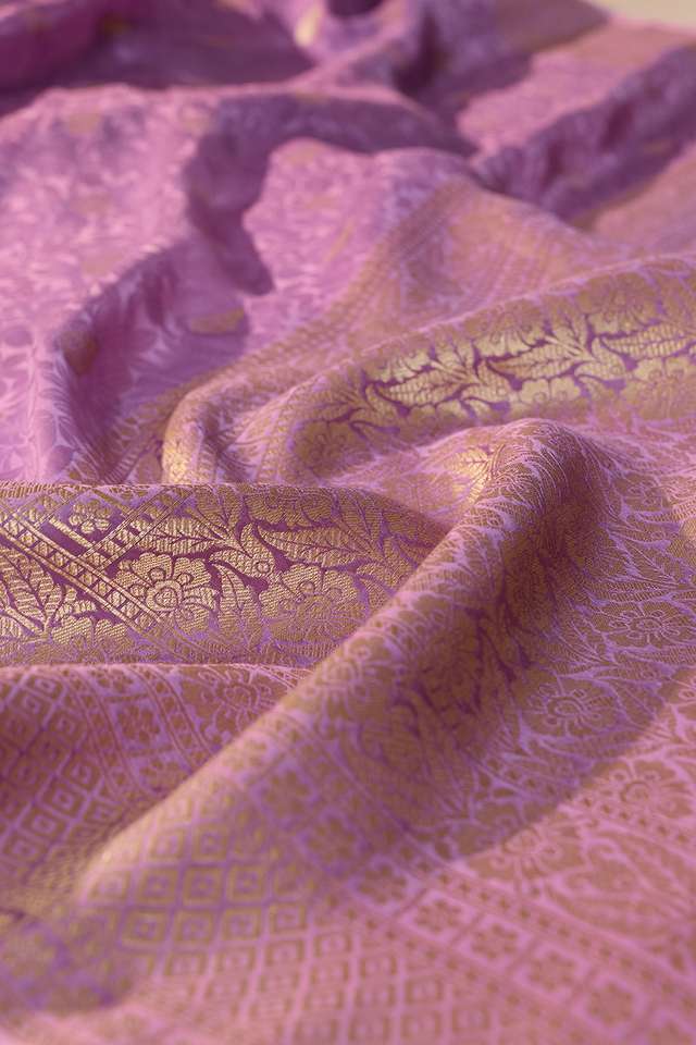 Violet Woven Pure Viscose Saree thumbnail image number null
