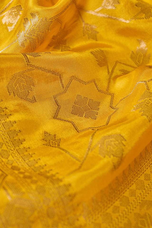Yellow Woven Pure Viscose Saree thumbnail image number null