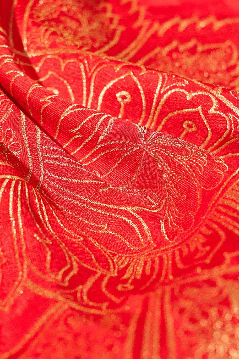 Red Woven Pure Viscose Saree image number null