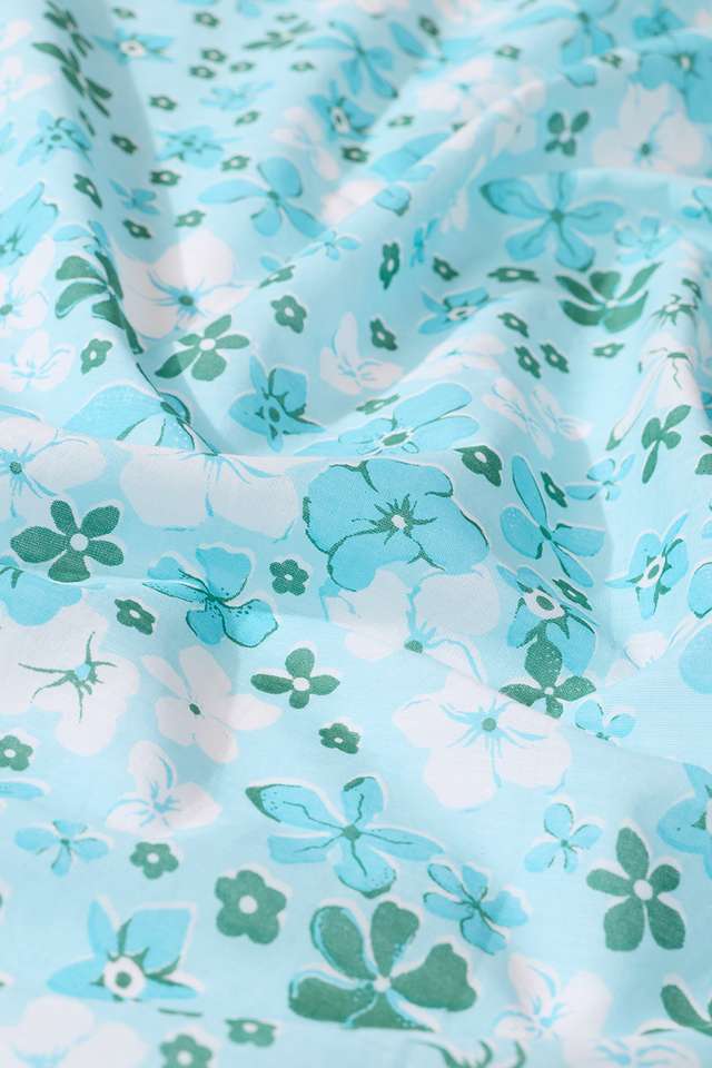 Blue Rajasthan Screen Printed Pure Cotton Saree thumbnail image number null
