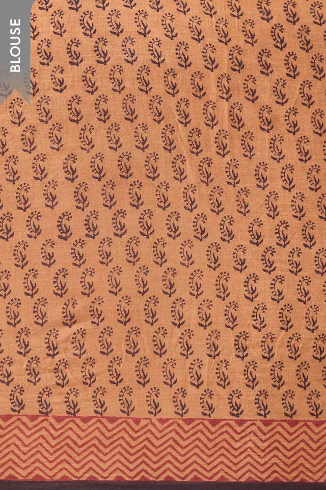 Black Bagh Block Printed Pure Cotton Saree thumbnail image number null