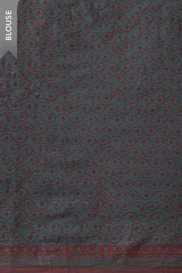 Brown Bagh Block Printed Pure Cotton Saree thumbnail image number null