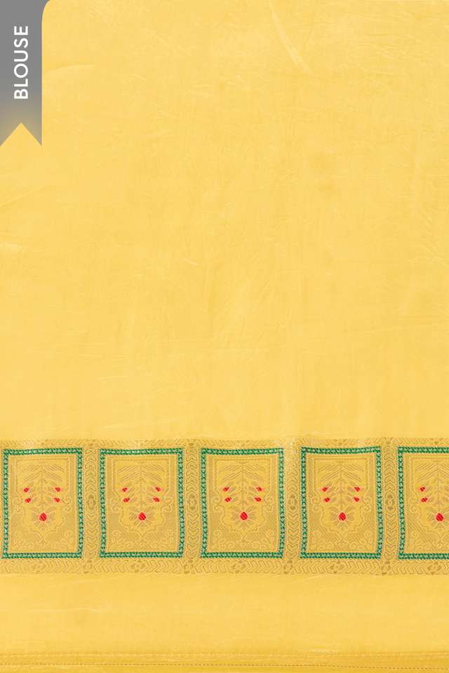 Yellow Woven Pure Viscose Saree thumbnail image number null