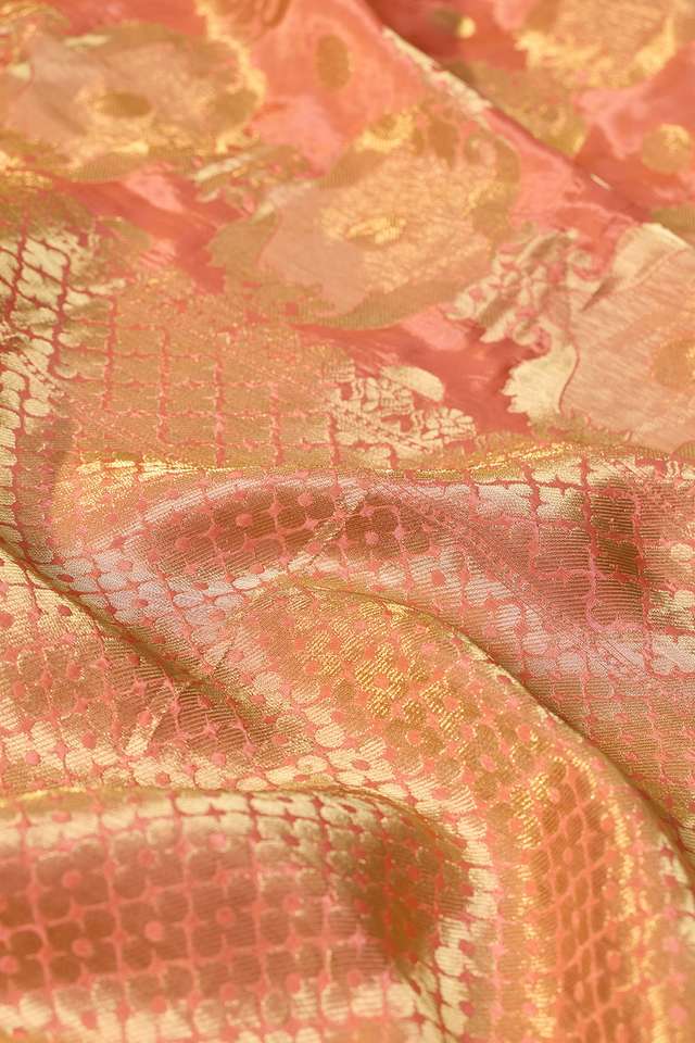 Light Pink Woven Pure Viscose Saree thumbnail image number null