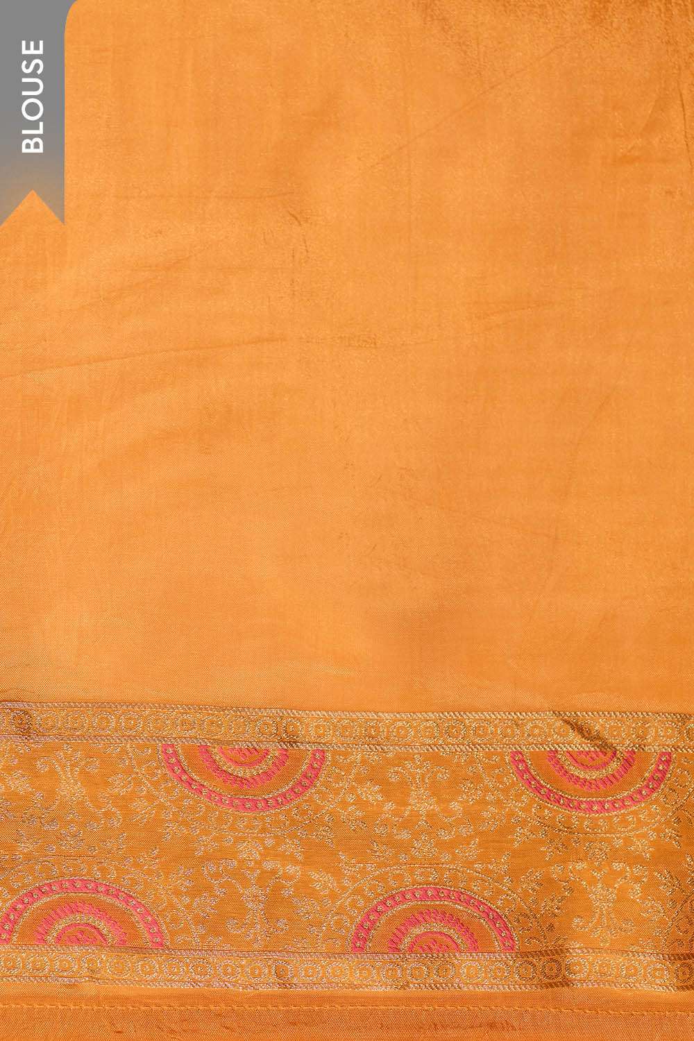 Orange Woven Pure Viscose Saree image number null