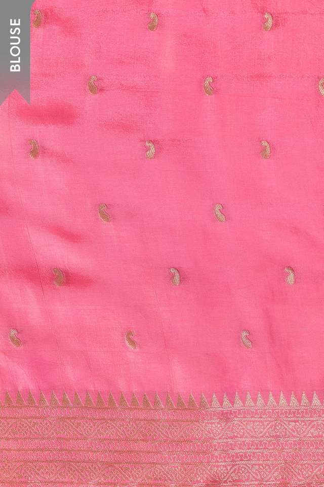 Pink Woven Pure Viscose Saree thumbnail image number null